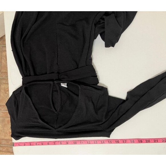 Old Navy Woman's Black Jumpsuit/Jumper Elegant  Faux Wrap Wide Leg Size Small - Picture 10 of 15